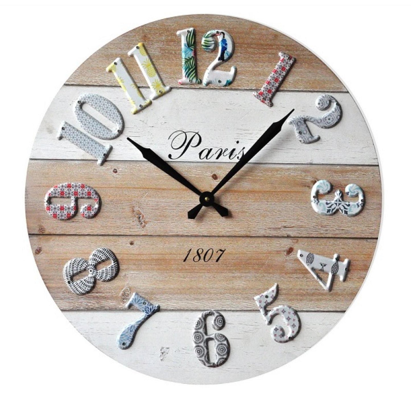 Colourful Numbers Wall Wall Clock