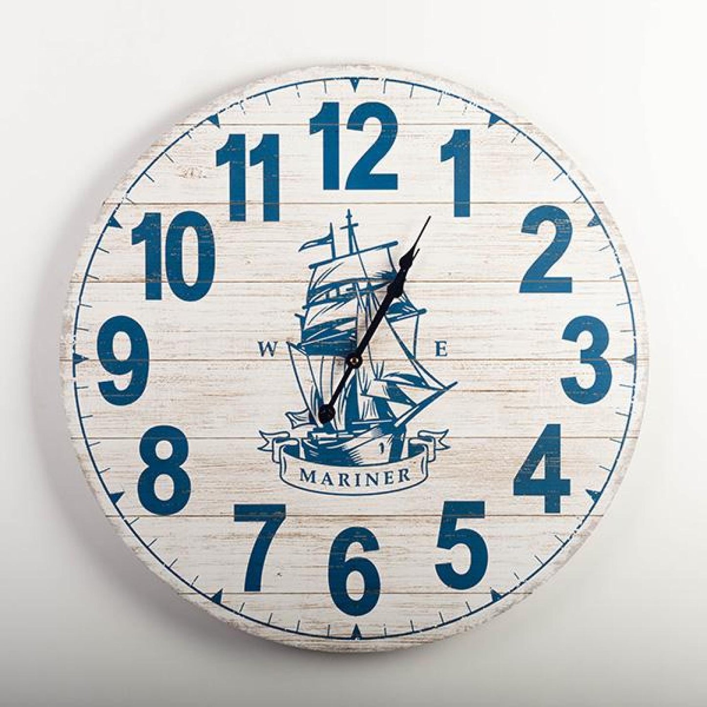 Mariner With Sail Boat Wall Clock