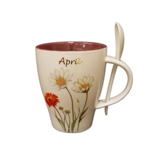 April Daisy Mug And Spoon