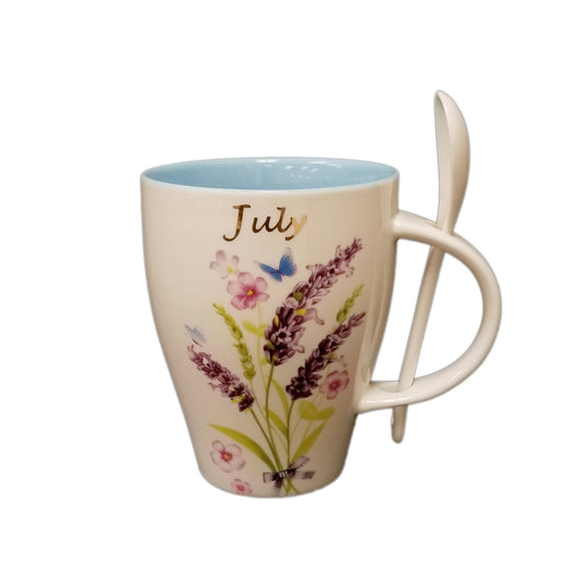 July Larkspur Mug And Spoon