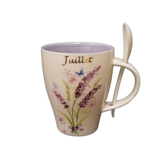 Juillet Delphinium Mug And Spoon