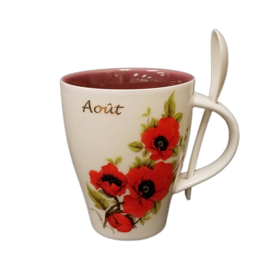 Aout Pavot Mug And Spoon