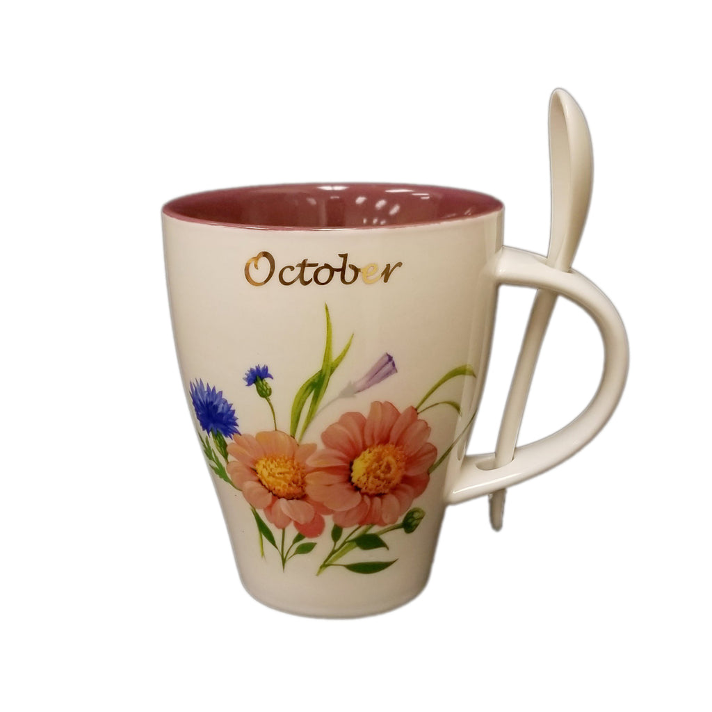 October Calendula Mug And Spoon