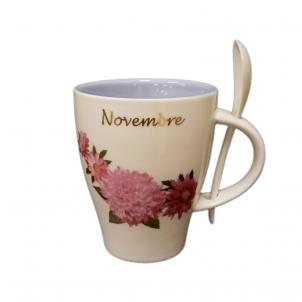 Novembre Chrysanthème Mug And Spoon