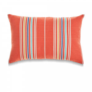 Orange French Stripe With Poly Insert Pillow