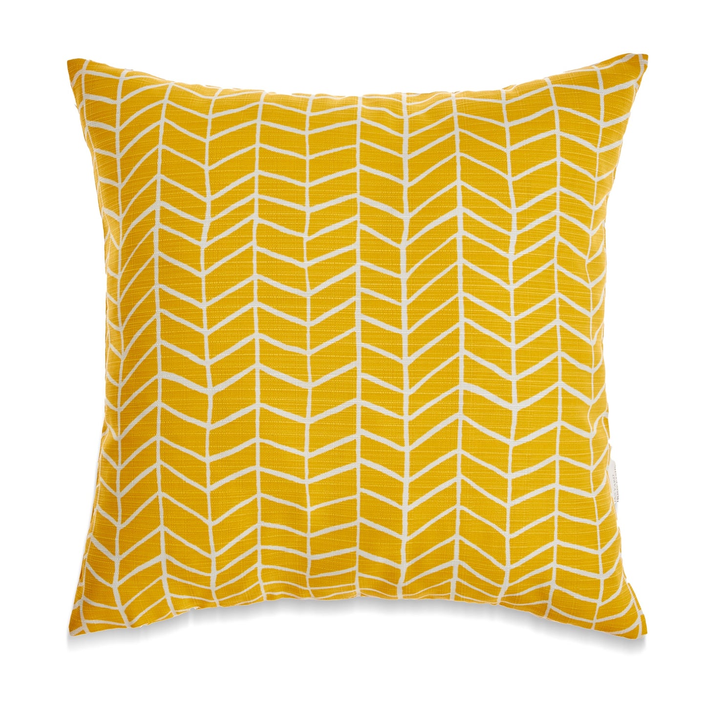 Bright Yellow Herringbone Patternwith Poly Insert Pillow