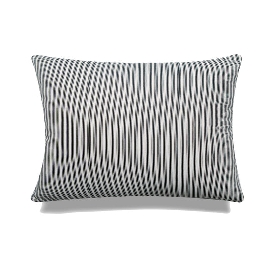 Black And White Striped With Feather Down Insert Pillow