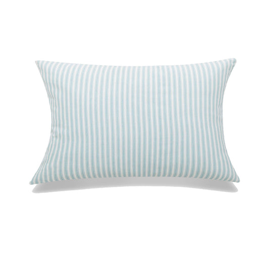 Blue And White Striped With Feather Down Insert Pillow