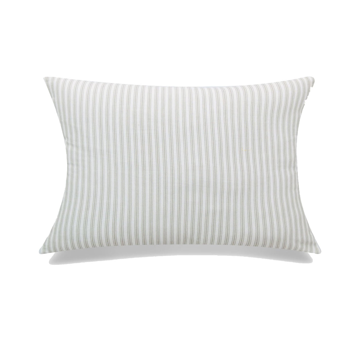 Striped Greige With Feather Down Insert Pillow