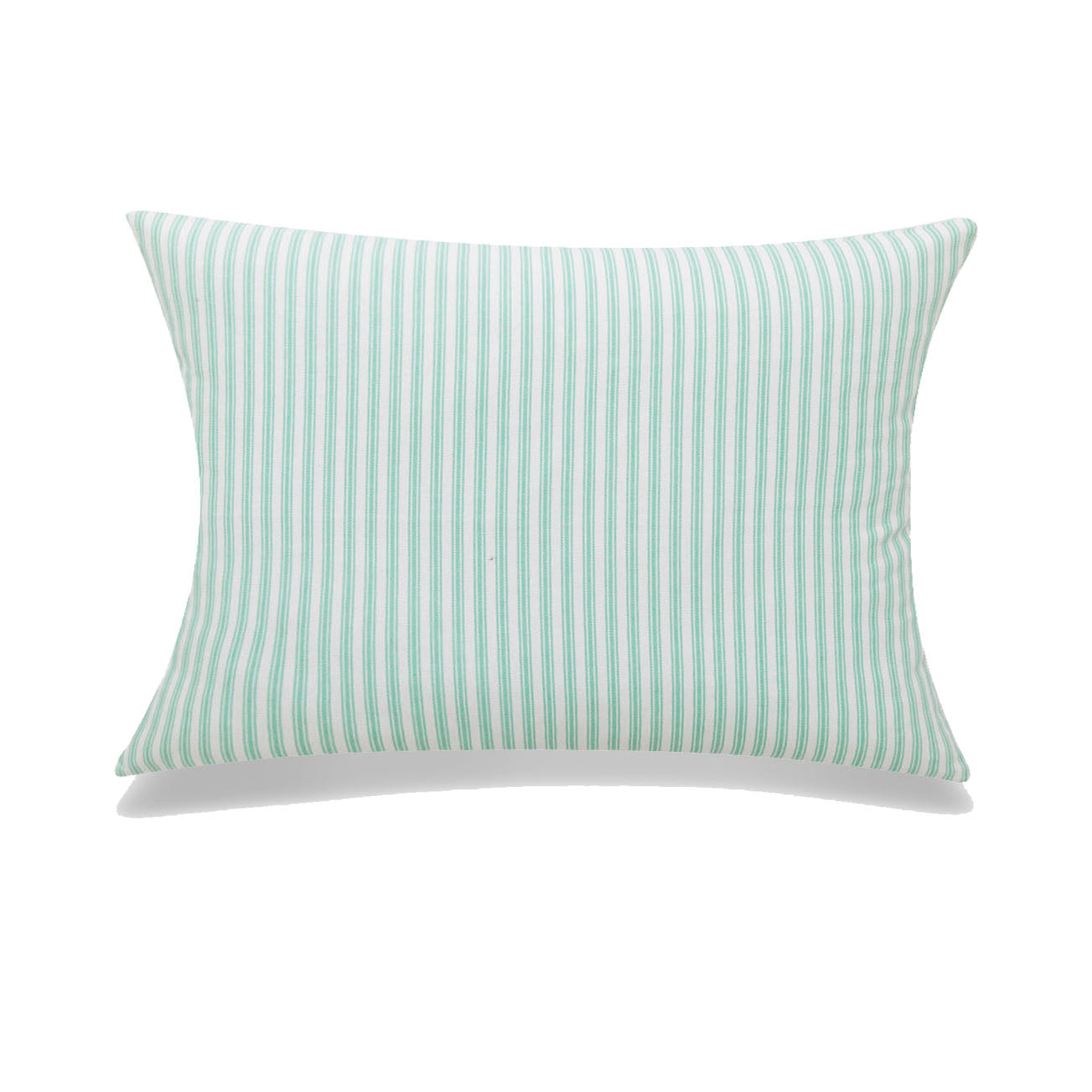 Mint Green Stripes With Feather Down Insert Pillow