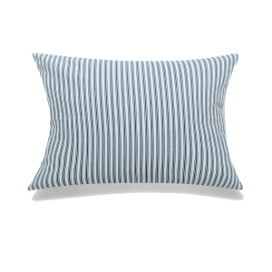 Navy Blue And White Striped With Feather Down Insert Pillow