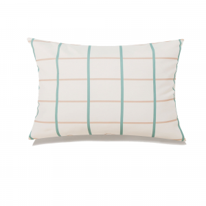 Edward Green And Beige Checks With Feather Down Insert Pillow