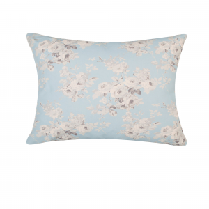 Romantic Floral Print Throw With Feather Down Insert Pillow