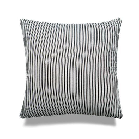 Vintage Black Stripes With Feather Down Insert Pillow