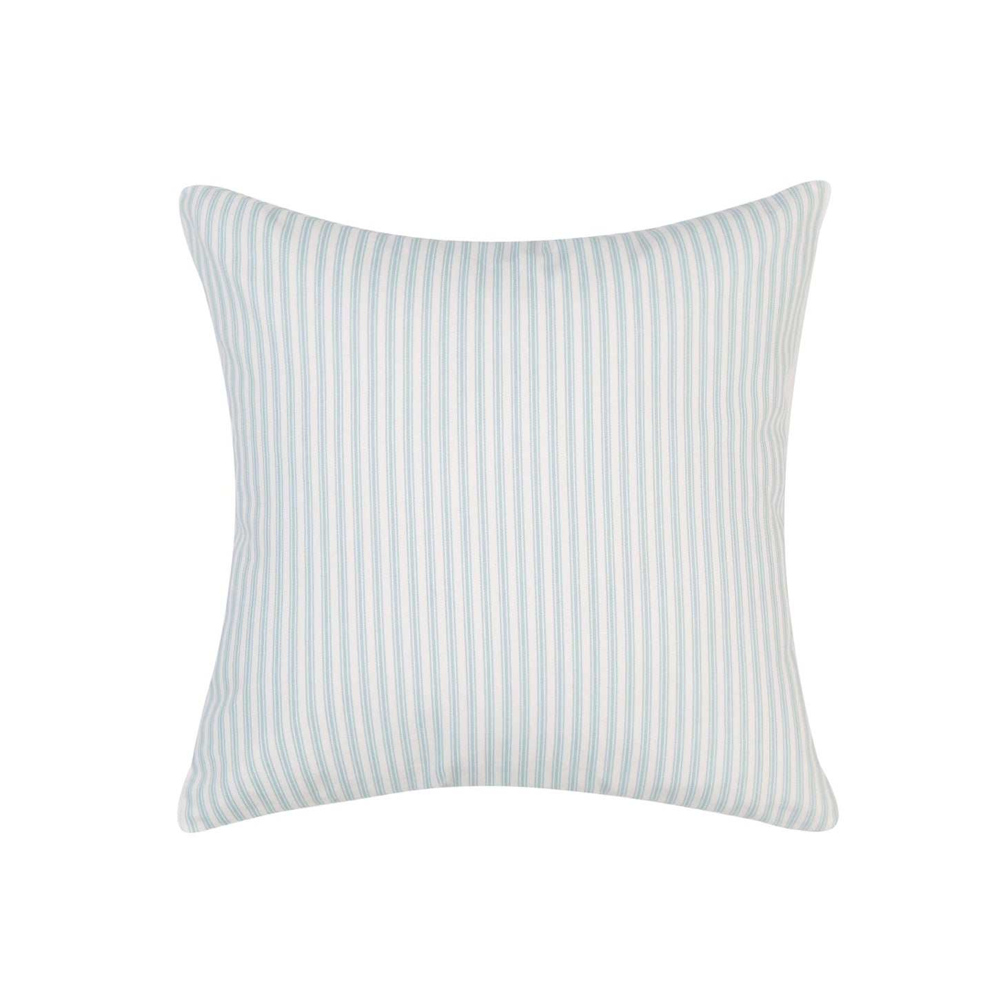 Vintage Ticking Blue Stripes With Feather Down Insert Pillow