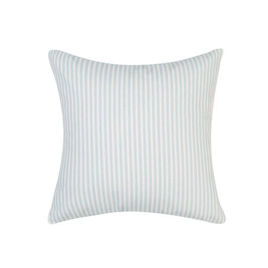 Vintage Ticking Blue Stripes With Feather Down Insert Pillow