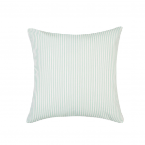 Vintage Look Mint Green Striped With Feather Down Insert Pillow