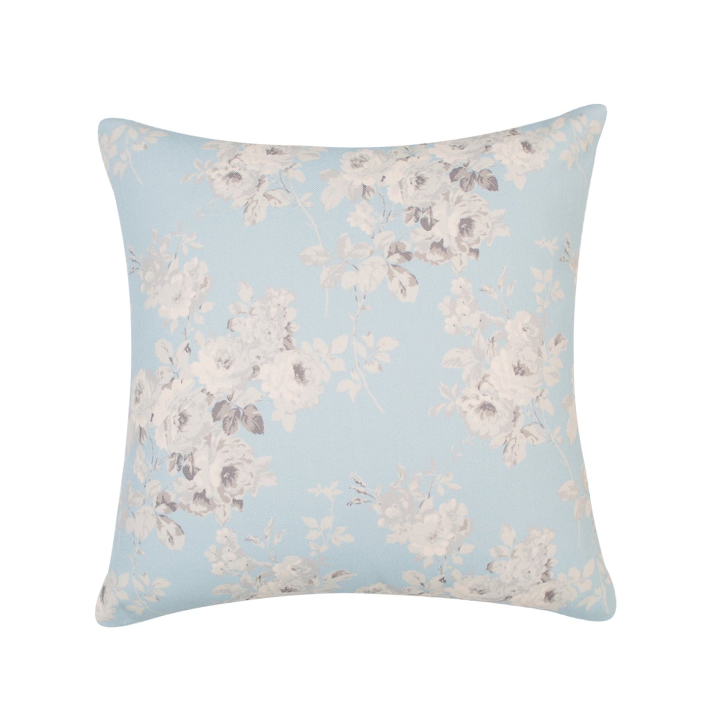 Romantic White And Gray Floral Pattern With Featherdown Insert Pillow