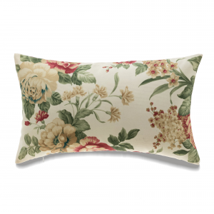 Florals On Ivory With Microgel Feather-Like Insert Pillow