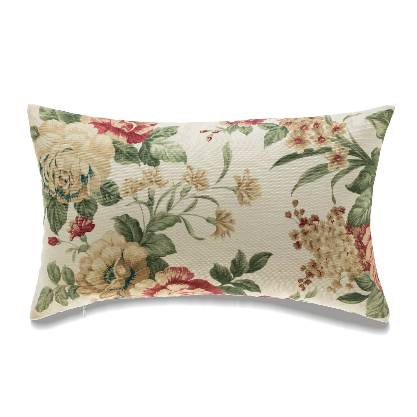 Florals On Ivory With Feather Down Insert Pillow