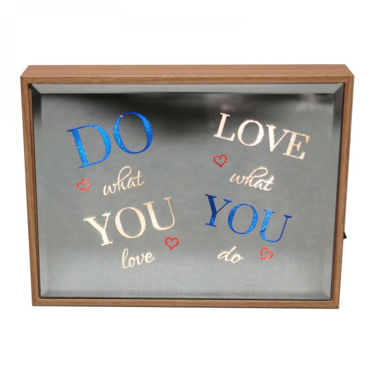 Reflection Art Led Lit :Do What You Love Love What You Do Block Sign