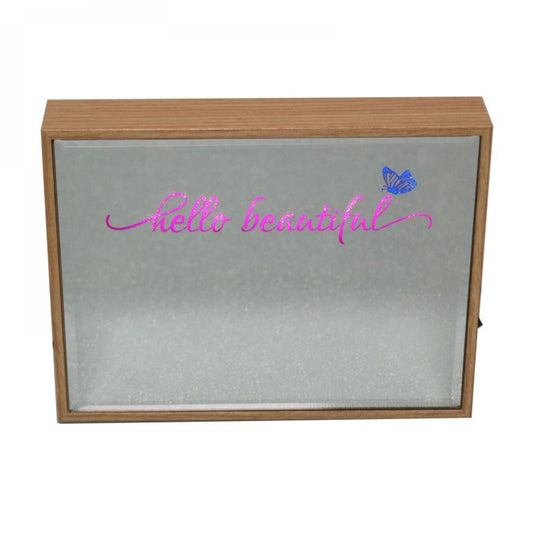 Reflection Art Led Lit-Hello Beautiful Block Sign