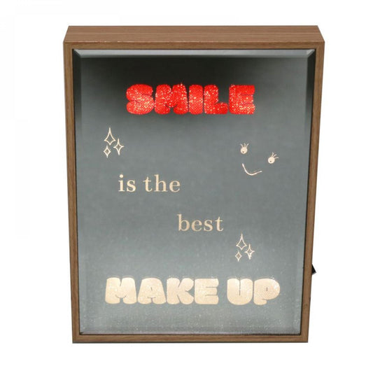 Reflection Art Led Lit-Smile Is The Best Makeup Block Sign