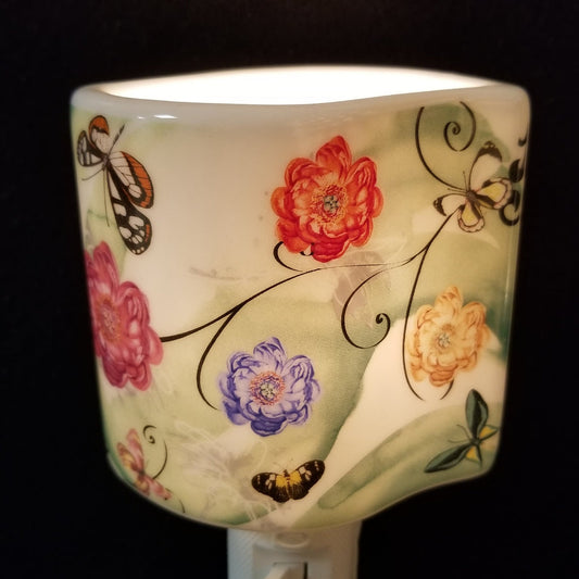 Flowers & Butterflies Print Night Light