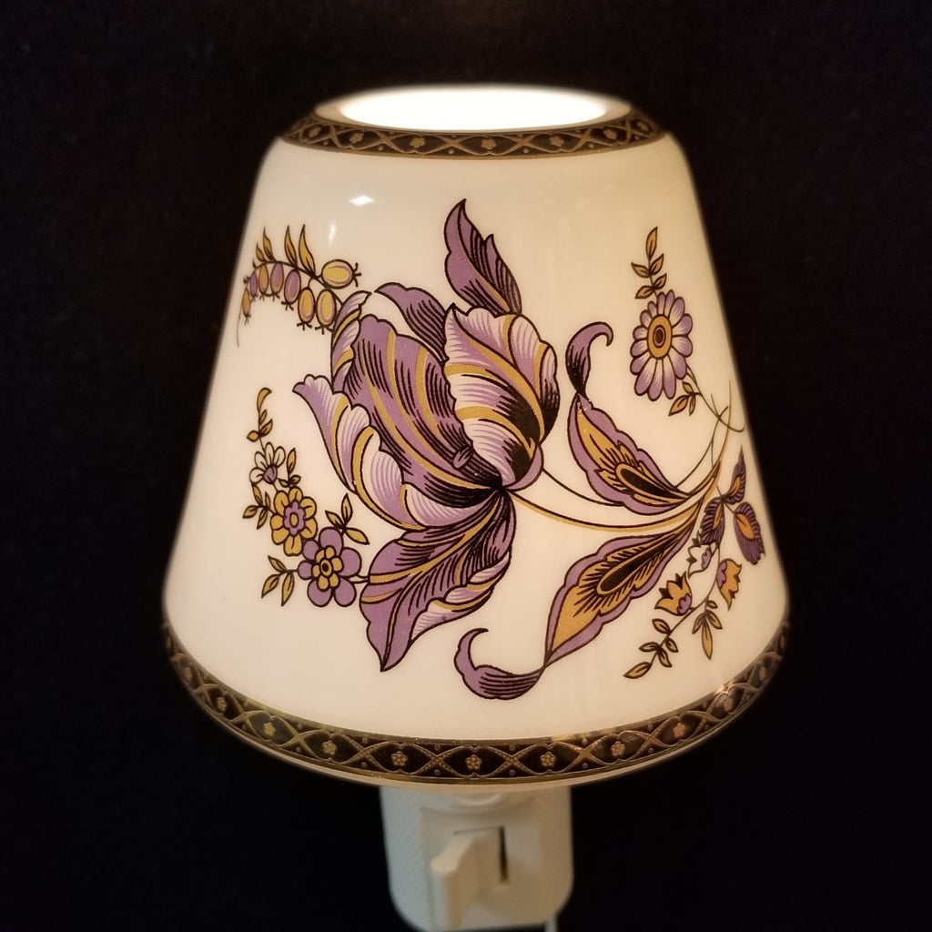 Purple Flower Print Night Light