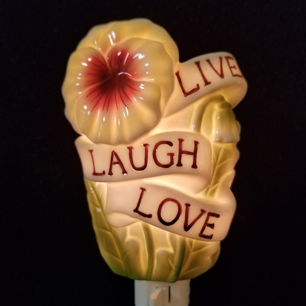 Live Laugh Love With Flower Night Light