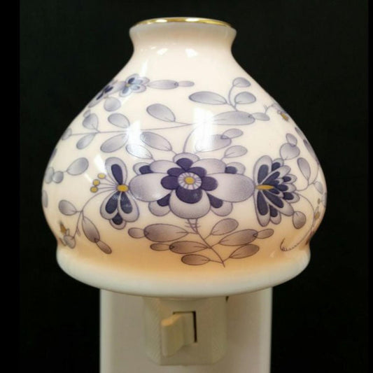 Blue Flower Design Lampshade Shaped Night Light