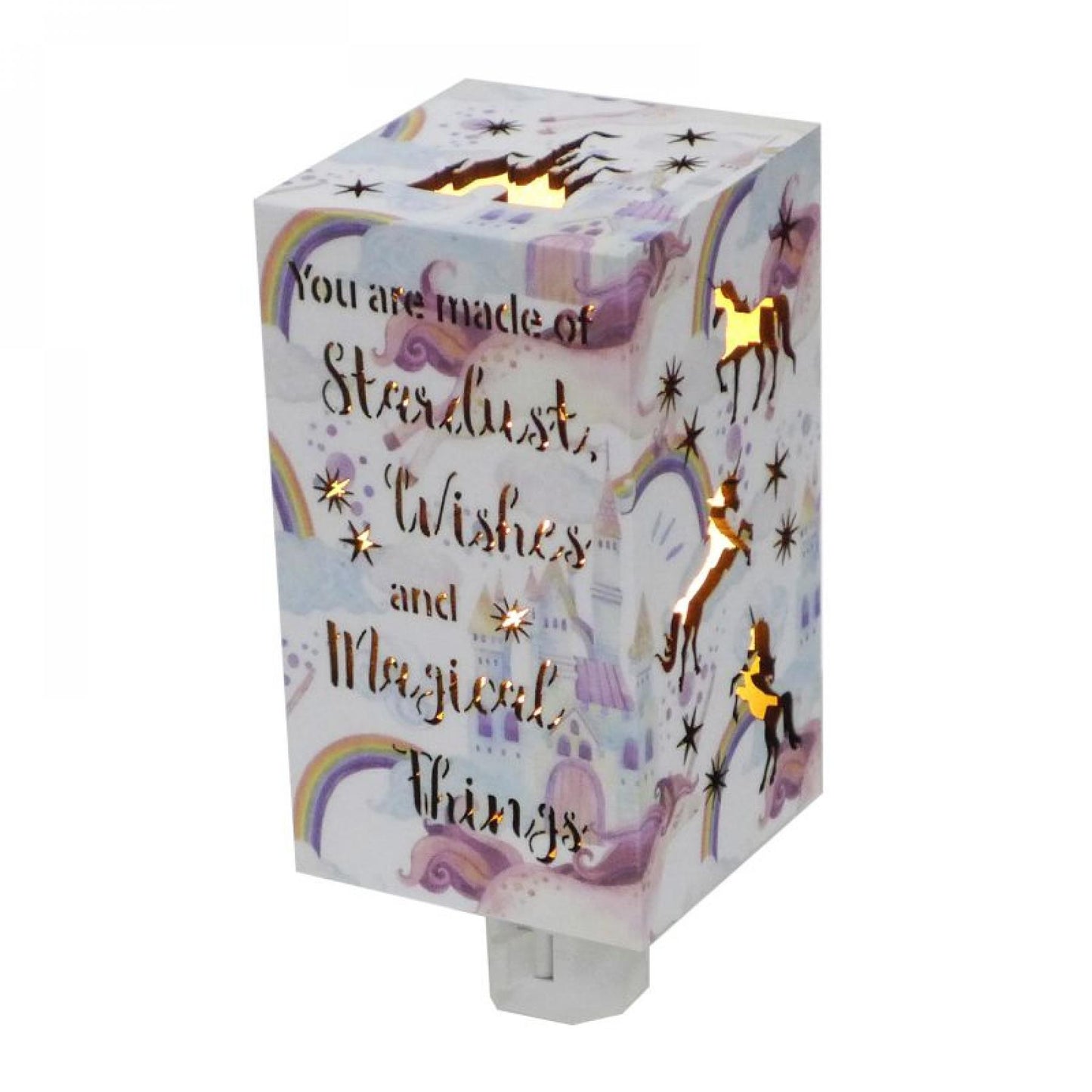 Led Lit With Text- Stardust Wishes Night Light