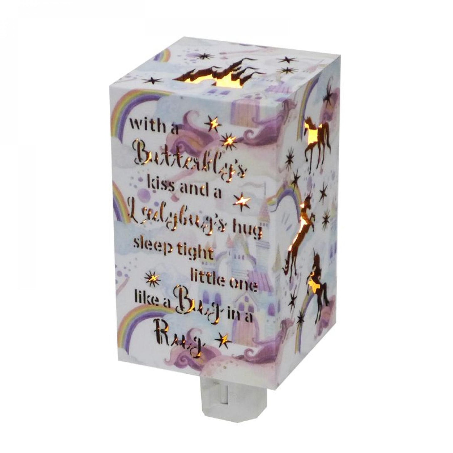 Led Lit With Text-Butterfly Kiss Night Light