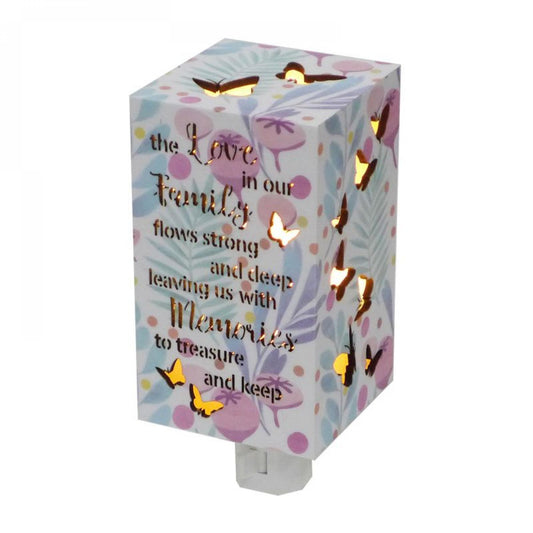 Led Lit With Text- Love In Our Family Night Light