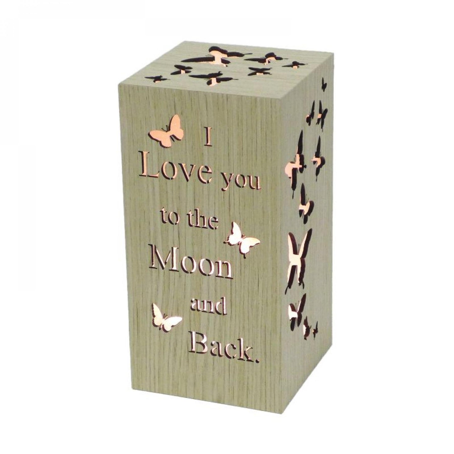 Led With Text - I Love You To The Moon And Back Night Light