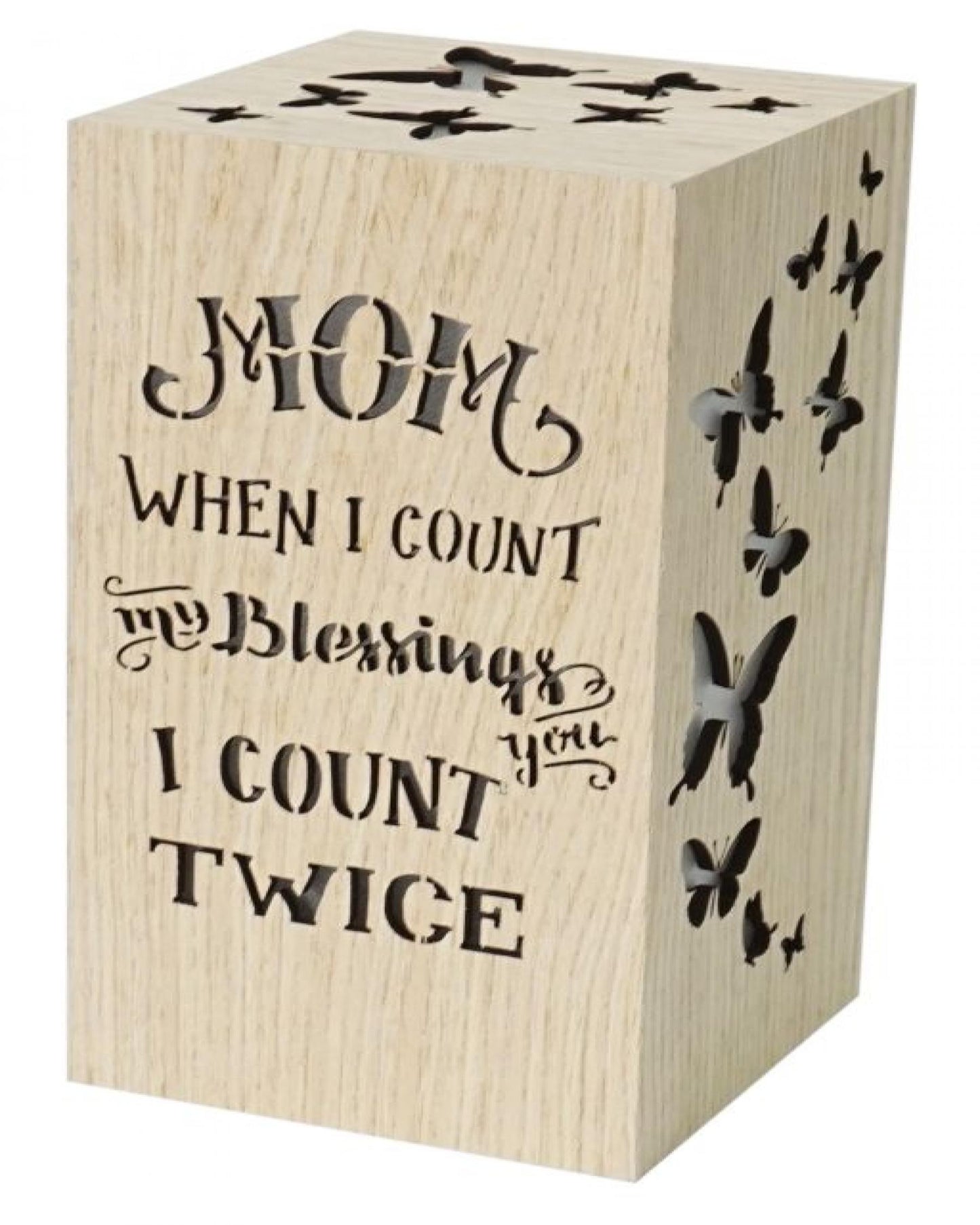 Led Lit With Text - Mom Blessings Night Light