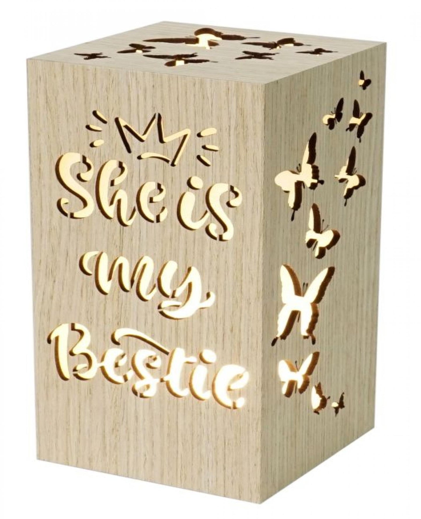 Led Lit With Text - She Is My Bestie Night Light