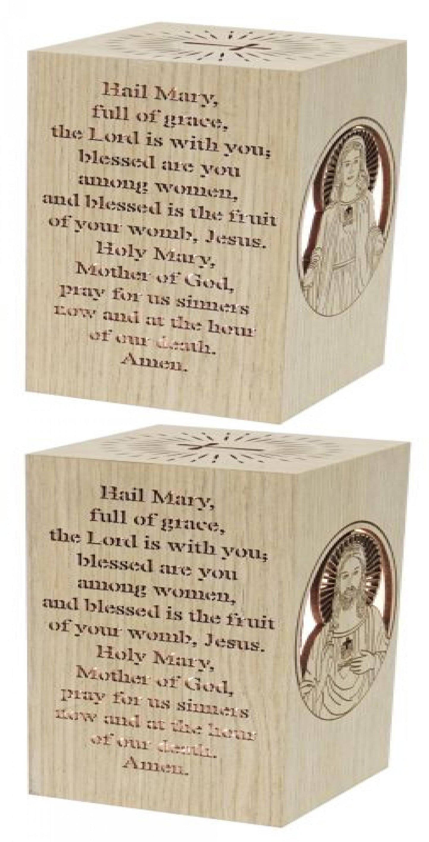 Led Lit With Text- Hail Mary Night Light