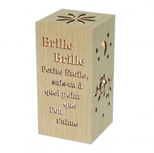 Rectangular With Butterflies And French Text Message -Brille Brille Night Light