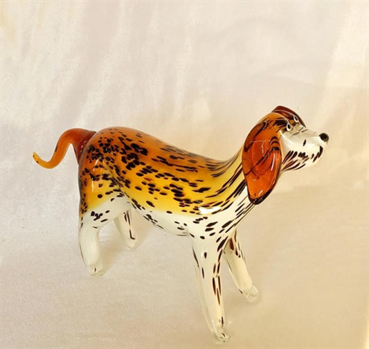 Hand Made Standing Glass Dog Figurine