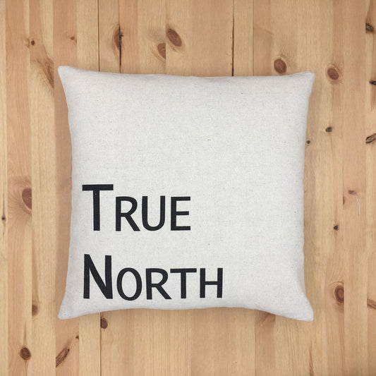 Black True North With Polyester Insert Pillow