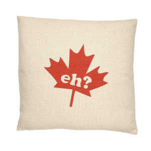 Eh? In A Red Maple Leaf With Feather Down Insert Pillow