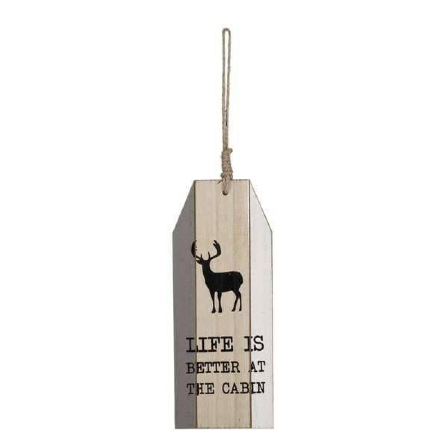 Set of 2 Life Is Better At The Cabin Hanging Wall Sign