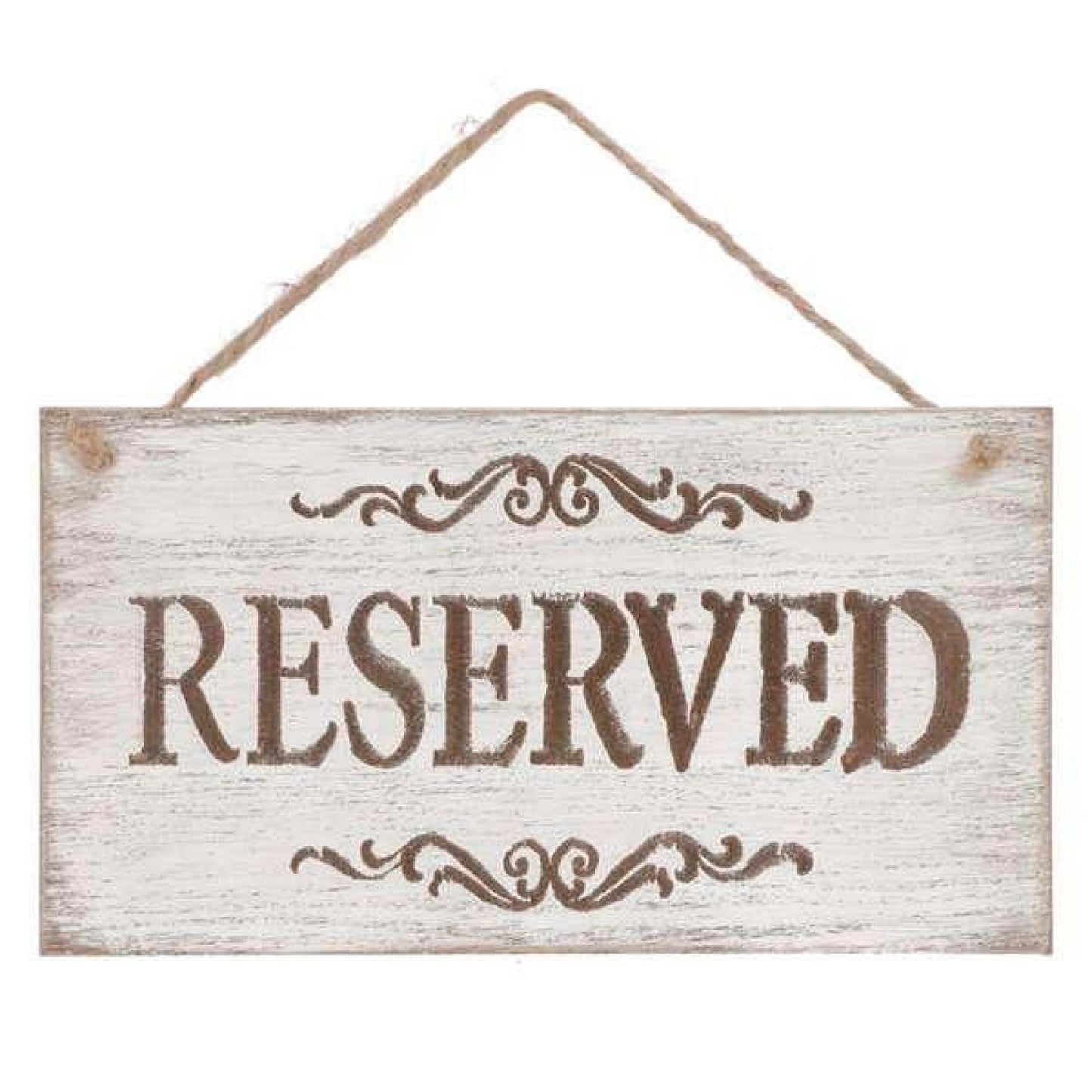 Set of 2 Reserved Hanging Sign