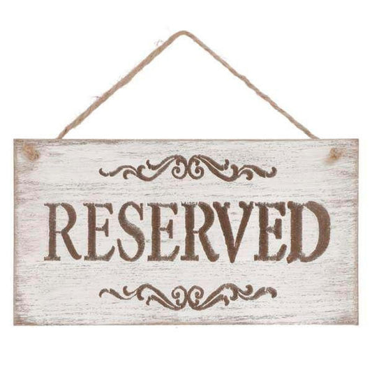 Set of 2 Reserved Hanging Sign