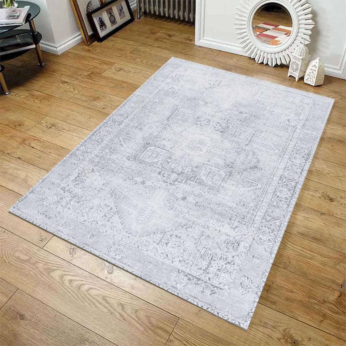 Sparx I Transitional Gray Washable Modern Rug