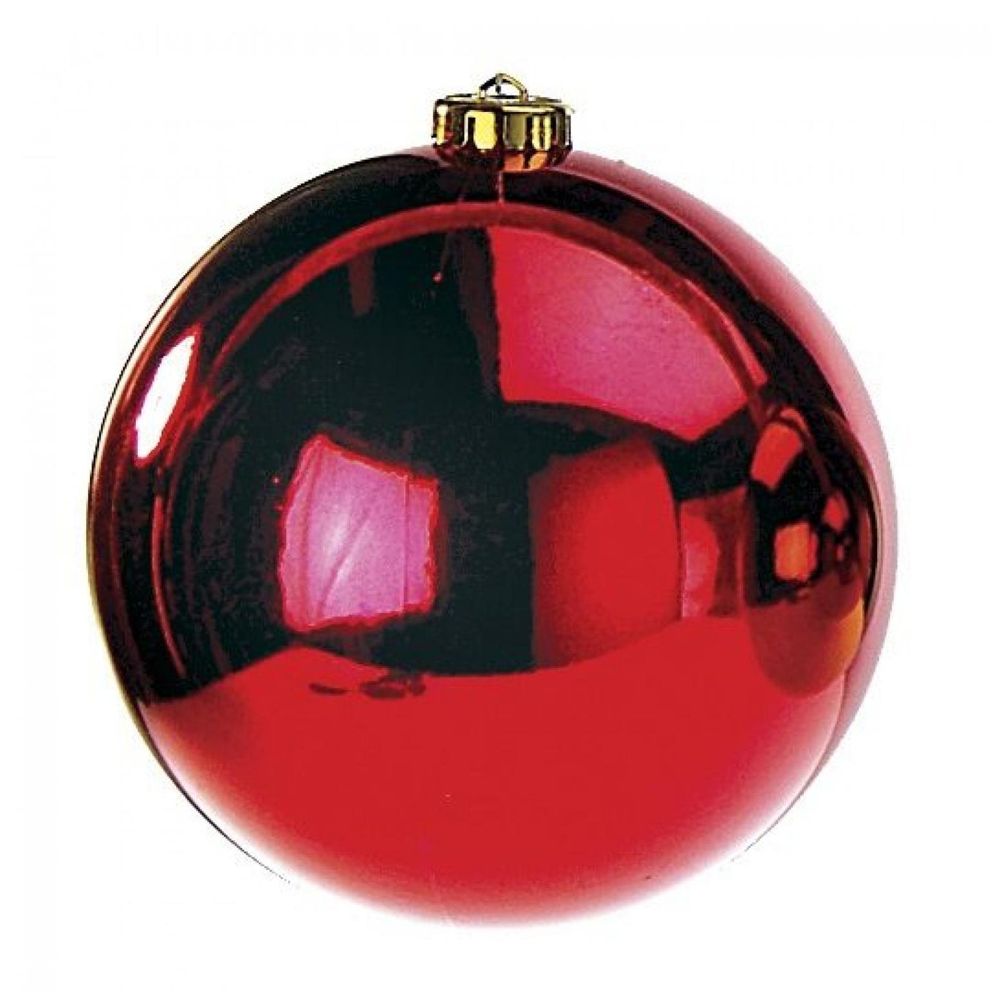 Set Of 2 Red Shiny Ball Ornaments