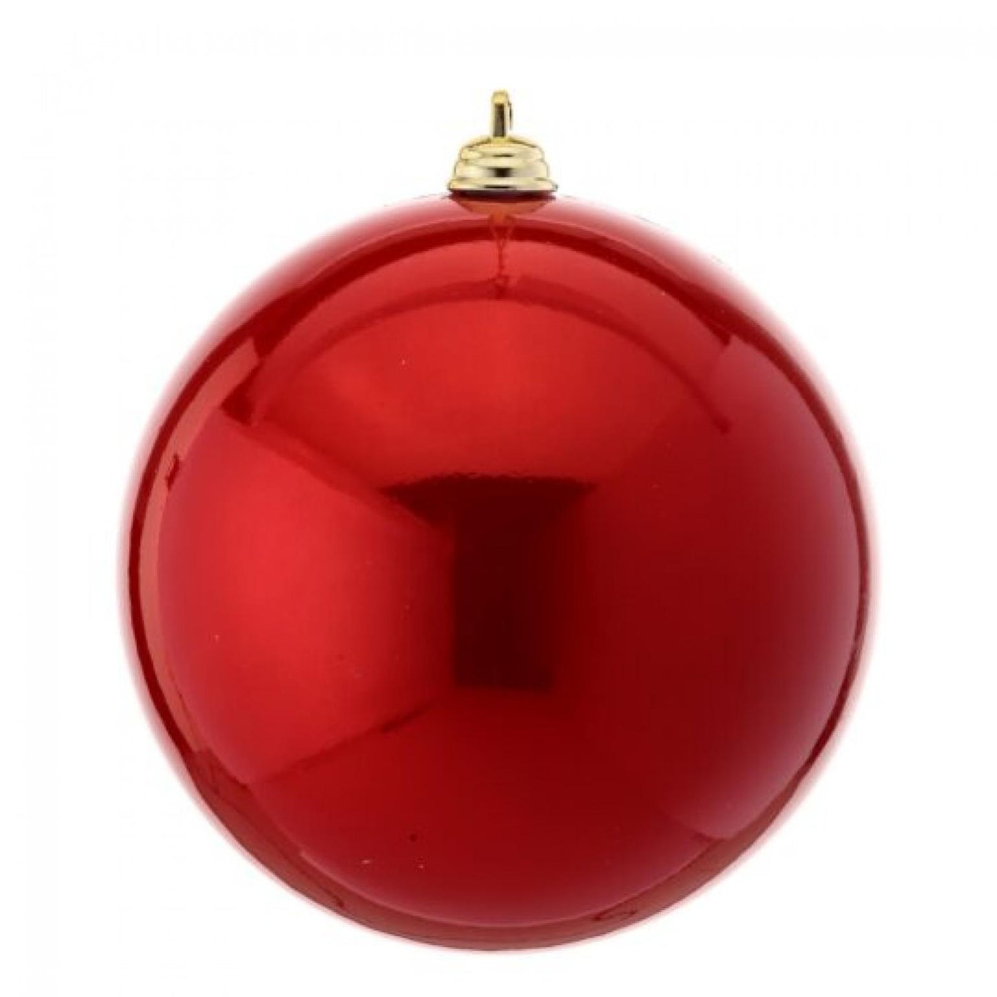 Set Of 4 Red Pearl Finish Ball Ornaments