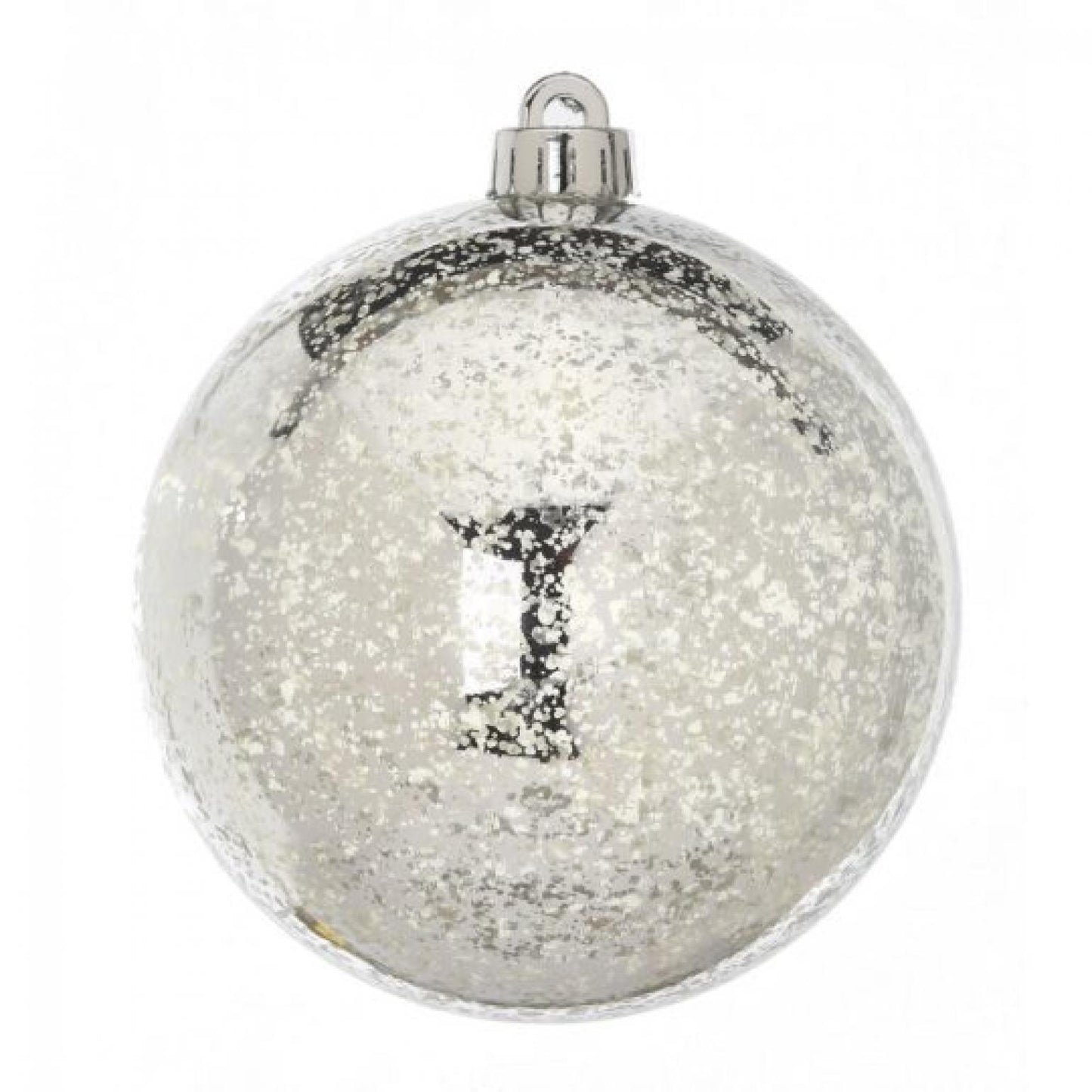 Set Of 6 Silver Shiny Mercury Ball Ornaments