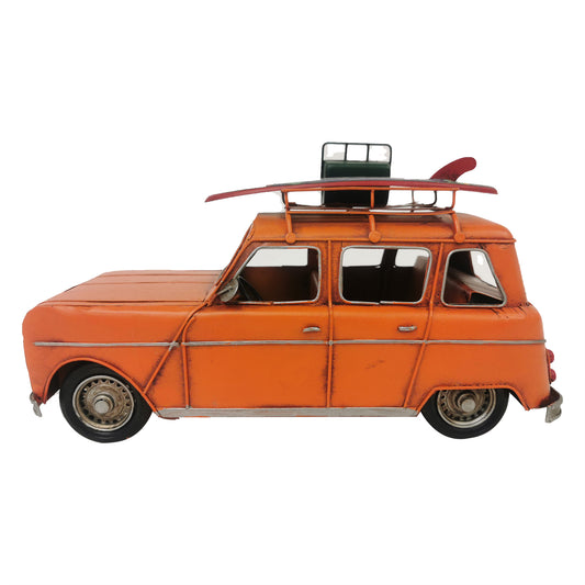 Touring Sedan With Surfboard Figurine
